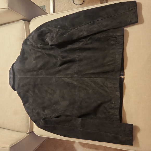 Reiss Navy Suede Jacket - Picture 4 of 5